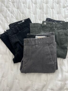 Lot of Volcom Men's Black Straight Chinos